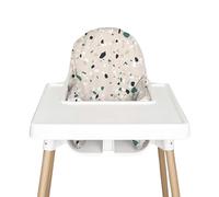 Nibble and Rest Highchair Cushion Cover, Compatible with IKEA Antilop Highchair, Stain-Proof, and Wipeable (Cushion Not Included) (Earthy Terrazzo)