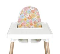 Nibble and Rest Highchair Cushion Cover, Compatible with IKEA Antilop Highchair, Stain-Proof, and Wipeable (Cushion NOT Included) (Funflorals)