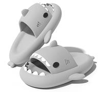 NIBESSER Chanclas Tiburon Hombre Mujer Chanclas Mujer Verano Comodas Chanclas Playa Mujer Antideslizantes de Suela Gruesa Zapatillas Tiburon Piscina Divertidas Secado Rápido, Gris, 36/37 EU