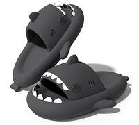 NIBESSER Chanclas Tiburon Hombre Mujer Chanclas Mujer Verano Comodas Chanclas Playa Mujer Antideslizantes de Suela Gruesa Zapatillas Tiburon Piscina Divertidas Secado Rápido, Gris Oscuro, 36/37 EU