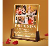 NIBESSER Placa Spotify Personalizada Lampara Personalizada con Foto de Metacrilato Con Luz y Base de Madera Opcionales Regalo Personalizado para Pareja Aniversario Novio Amigos Familiares