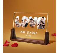 NIBESSER Placa Spotify Personalizada Lampara Personalizada con Foto de Metacrilato Con Luz y Base de Madera Opcionales Regalo Personalizado para Pareja Aniversario Novio Amigos Familiares