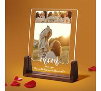 NIBESSER Placa Spotify Personalizada Lampara Personalizada con Foto de Metacrilato Con Luz y Base de Madera Opcionales Regalo Personalizado para Pareja Aniversario Novio Amigos Familiares