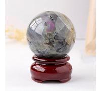 NIBHZ Bola de Cristal de labradorita Morada - Bolas de meditación con Esfera de Cristal de labradorita para brujería y Bolas Decorativas, meditación y decoración del hogar Feng Shui,40~50mm