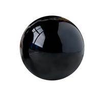NIBHZ Bola de Cristal de Obsidiana Negra, Esfera Curativa de Cristal de Cuarzo Negro Natural, 10cm