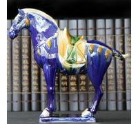 NIBHZ Decoración Oriental, Caballo de Porcelana, réplica Antigua de la dinastía Tang en China Horse, cerámica Tricolor (sancai), Estatua, Escultura, figurita,F