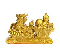 NIBHZ Escultura de jardín al Aire Libre, estatuas Chinas de latón Qilin/Chi Lin/Kylin de Feng Shui, Regalo de decoración del hogar Que atrae Riqueza,B,23X8X13cm