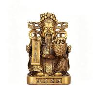 NIBHZ Feng Shui Chino Dios de la Riqueza Buda estatuilla Tatuajes decoración del hogar y la Oficina Estatua de Bronce Dios de la Riqueza,16x15x28cm