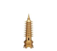 NIBHZ Modelo de Torre Wenchang Obra de Arte Hecha a Mano Cultura de la Torre China Decoración Interior, Bronce,15cm