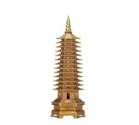 NIBHZ Modelo de Torre Wenchang Obra de Arte Hecha a Mano Cultura de la Torre China Decoración Interior, Bronce,19cm