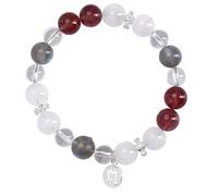 NIBHZ Pulsera de cuarzo Pulsera elástica con cuentas para el amor Puesta a tierra y protección Joyería espiritual unisex Regalo y decoración para mujeres,F