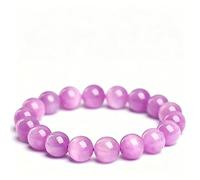NIBHZ Pulsera Kunzita, Cristal curativo para el Amor, la compasión y Las relaciones saludables,7a,11~12mm