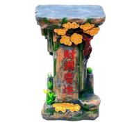 NIBHZ Soporte de Planta bonsái Tallado de raíz de Piedra de imitación, rocalla Artificial, Fuente de Agua Corriente, Adorno de Feng Shui, de pie,B