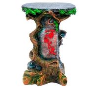 NIBHZ Soporte de Planta bonsái Tallado de raíz de Piedra de imitación, rocalla Artificial, Fuente de Agua Corriente, Adorno de Feng Shui, de pie,E