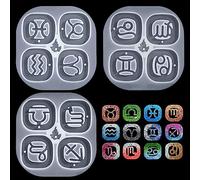 Niboken 12 Moldes de Resina Constelaciones, 3 Piezas Moldes de Resina Epoxi para Joyas, Kit de Molde de Fundición de Resina para Hacer Joyerias Manualidades, Colgantes, Llaveros, Bricolaje