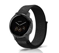 Niboow 18mm Nailon Correa para Garmin Venu 4 41mm/Venu 3S 41mm/Venu 2S | para Garmin Forerunner 265S/255S/255S Music/Vivoactive 4S 40mm Hombres Mujeres Respirable Ajustable Correa-Negro