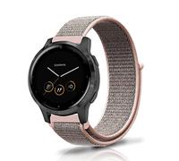 Niboow 18mm Nailon Correa para Garmin Venu 4 41mm/Venu 3S 41mm/Venu 2S | para Garmin Forerunner 265S/255S/255S Music/Vivoactive 4S 40mm Hombres Mujeres Respirable Ajustable Correa-Rosado