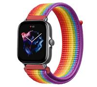 Niboow 20mm Correa para Amazfit GTR Mini/GTS 4/GTS 3/GTS 4 Mini/GTS 2 Mini/GTS 2e/GTS 2/GTS/GTR 42mm, Nylon Deportiva Repuesto Correa para Amazfit Bip 3 Pro/Bip 3/Bip S/Bip Lite/Bip U Pro-Arcoiris