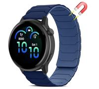 Niboow 20mm Magnética Silicona Correa paraGarmin Forerunner 570 42mm/165/165 Music/Approach S50/S44/ Vivoactive 6/5/ Venu Sq 2/ Sq 2 Music Edition, Muñequeras para Garmin vívomove Trend - Azul
