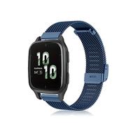 Niboow 20mm Metal Malla Correa para Garmin Venu Sq 2/Venu Sq 2 Music/Venu 2 Plus/Venu Sq, Hombres Mujeres Acero Correas para Garmin Vivoactive 5/Vivoactive 3/Vivoactive 3 Music/Forerunner 245-Azul