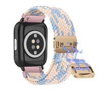 Niboow 20mm Trenzada Correa para Amazfit Active 2/Active/GTR Mini/GTS 4/GTS 4 Mini/GTS 3/GTS 2e/GTS 2, Band Elástica Nylon Trenzada con Cierre Magnética para Amazfit Bip 3/Bip 3 Pro/Bip S - Azul/Rosa