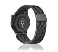 Niboow 22mm Correa para Amazfit Bip Max/Bip 6/Bip 5/GTR 4/GTR 3 Pro/GTR 3/GTR 2 eSIM/GTR 2e, Metal Acero Inoxidabl Correa para Amazfit Balance 3/Balance2/Balance/Balance Ultra/Cheetah 2 Ultra-Negro