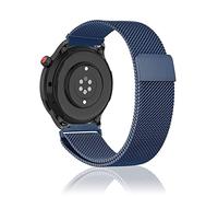 Niboow 22mm Correa para Amazfit Bip Max/Bip 6/Bip 5/GTR 4/GTR 3 Pro/GTR 3/GTR 2 eSIM/GTR 2e, Metal Acero Inoxidabl Correa para Amazfit Balance 3/Balance2/Balance/Balance Ultra/Cheetah 2 Ultra-Azul