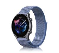 Niboow 22mm Correa para Amazfit Bip Max/Bip 6/Bip 5/GTR 4/GTR 3 Pro/GTR 3/GTR 2 eSIM, Nylon Deportiva Repuesto Correa para Amazfit Balance 3/Balance2/Balance/Balance Ultra/Cheetah 2 Ultra - Azul