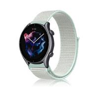 Niboow 22mm Correa para Amazfit Bip Max/Bip 6/Bip 5/GTR 4/GTR 3 Pro/GTR 3/GTR 2 eSIM, Nylon Deportiva Repuesto Correa para Amazfit Balance 3/Balance2/Balance/Balance Ultra/Cheetah 2 Ultra - Azul Claro