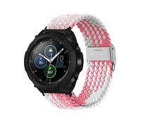 Niboow 22mm Correa para Samsung Galaxy Watch 3 45mm/Galaxy Watch 46mm/Gear S3 Frontier/Gear S3 Classic/Gear S, Nylon Correa para Xiaomi Watch 2 Pro/Watch S1/Watch S1 Active/Mi Watch-Rosa/Blanco