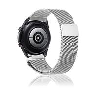 Niboow 22mm Correa Para Samsung Galaxy Watch 3 45mm/Gear S3 Frontier/S3 Classic/Gear S/Galaxy Watch 46mm, Acero Inoxidabl Metal Para Xiaomi Watch 2 Pro/Watch S1/Watch S1 Active/Mi Watch-Plata