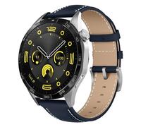 Niboow 22mm Correa para Xiaomi Redmi Watch 5 Active/Redmi Watch 5 Lite/Xiaomi Watch S4 / 2 / S3 / S1 Pro, Correas de Repuesto de Cuero para Huawei Watch GT 5 / GT 5 Pro / GT4 / Watch4 46mm - Azul
