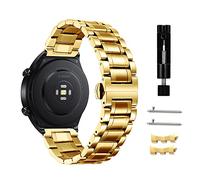 Niboow 22mm Correa para Xiaomi Watch 2 Pro/Watch S1/Watch S1 Active/Mi Watch/Amazfit GTR 4/GTR 3/GTR 3 Pro, Metal Acero Inoxidable Correa para Huawei Watch 4/Watch 4 Pro/GT 3 Pro 46mm - Dorado