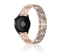 Niboow 22mm Correa para Xiaomi Watch S4/Redmi Watch5 Active/5 Lite/S4 Sport/S1 Pro, Diamante Metal Correa para Huawei Watch 5/Watch4 46mm/4 Pro 48mm/GT 5 Pro/GT 4 46mm/Amazfit Bip 6 - Oro Rosa