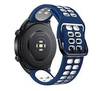 Niboow 22mm Correa para Xiaomi Watch S4 / S3 / 2 Pro / S1/ S1 Active, Deportiva Silicona Muñequeras, Transpirable Pulseras de Repuesto Correa para Xiaomi Mi Watch - Azul/Blanco