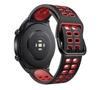 Niboow 22mm Correa para Xiaomi Watch S4 / S3 / 2 Pro / S1/ S1 Active, Deportiva Silicona Muñequeras, Transpirable Pulseras de Repuesto Correa para Xiaomi Mi Watch - Negro/Rojo