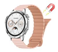 Niboow 22mm Silicona Correa para Huawei Watch GT 7/GT 7 Pro/GT 6 Pro (46mm) | para Huawei Watch GT 6/GT 5/GT 5 Pro/Watch 5/Watch 4 (46mm), Suave Deporte Magnética Muñequeras 22mm Correa, Rosa Gris