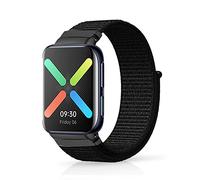 Niboow Correa Compatible con OPPO Watch Free, Hombres Mujeres Respirable Ajustable Deportiva Repuesto Correa Compatible con OPPO Watch Free - Negro