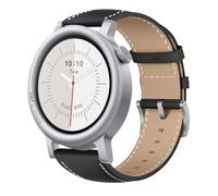 Niboow Correa para CMF by Nothing Watch 3 Pro, [con Hebilla de Acero Inoxidable Cuero] Hombres Mujeres Correas de Repuesto de Cuero para CMF by Nothing Watch 3 Pro - Negro