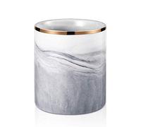 Niboow Organizador de brochas de Maquillaje, Patrón de Mármol Cosmético Almacenamiento Organizador Portacepillo, Titular de la pluma, regalo ideal para oficina en casa (Gris)