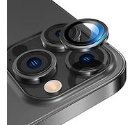 Niboow Protector de Lente de Cámara Compatible con iPhone 14 Pro /14 Pro Max, HD Cristal Templado Protectores para Objetivos, Aleación de Aluminio Protector Film para iPhone 14 Pro /14 Pro Max-Negro