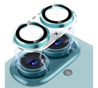 Niboow Protector de Lente de Cámara para iPhone 16 5G/iPhone 16 Plus 5G, Material Compuesto AG Mate, 9H Aleación de Aluminio Cristal Templado Cámara Protector para iPhone 16 5G/iPhone 16 Plus 5G-Verde