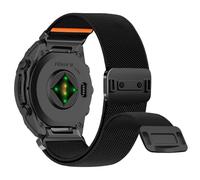 Niboow QuickFit 20mm Nailon Correa para Garmin Fenix 8 43mm/Fenix 7S Pro Solar/Fenix 7S/ Fenix 6S/Fenix 6S Pro/Fenix 5S, Transpirable Elasticidad Magnética Correa para Garmin Descent Mk3S - Negro