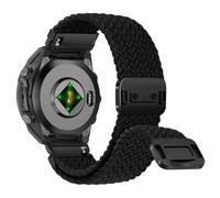 Niboow QuickFit 20mm Trenzada Correa para Garmin Fenix 8 43mm/Fenix 7S Pro Solar/Fenix 7S/ Fenix 6S/Fenix 6S Pro/Fenix 5S, Nylon con Cierre Magnética Correa para Garmin Descent Mk3S/Mk3Si - Negro