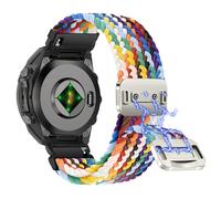 Niboow QuickFit 20mm Trenzada Correa para Garmin Fenix 8 43mm/Fenix 7S Pro Solar/Fenix 7S/ Fenix 6S/Fenix 6S Pro/Fenix 5S, Nylon con Cierre Magnética Correa para Garmin Descent Mk3S/Mk3Si - Multicolor