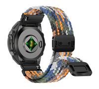 Niboow QuickFit 22mm Trenzada Correa para Garmin Fenix 8/Fenix E 47mm/Fenix 7 Pro/Fenix 7/Fenix 6/Fenix 6 Pro, Nylon con Cierre Magnética Correa para Garmin Descent G2/Tactix 8 47mm - Arcoíris