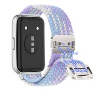 Niboow Trenzada Correa para Huawei Band 11/11 Pro, Hombres Mujeres Respirable Band Elástica Nylon Trenzada con Cierre Magnética para Huawei Band 11/11 Pro - Púrpura/Azul