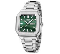 NIBOSI Relojes Cuadrada Hombre Cronografo Acero Inoxidable Reloj Analógico de Cuarzo multifunción para Impermeable Fecha Sports Casual Reloj para Hombre