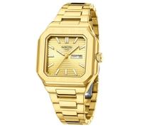 NIBOSI Relojes Cuadrada Hombre Cronografo Acero Inoxidable Reloj Analógico de Cuarzo multifunción para Impermeable Fecha Sports Casual Reloj para Hombre