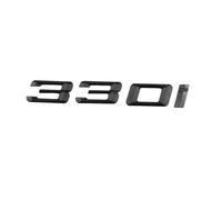 NIBOTT 318i 325i 328i 330i 340i Plata/Negro ABS Número Letras Insignia del Maletero del Coche Emblema Etiqueta Engomada for BMW Serie 3 (Color : 330i Bright Black)
